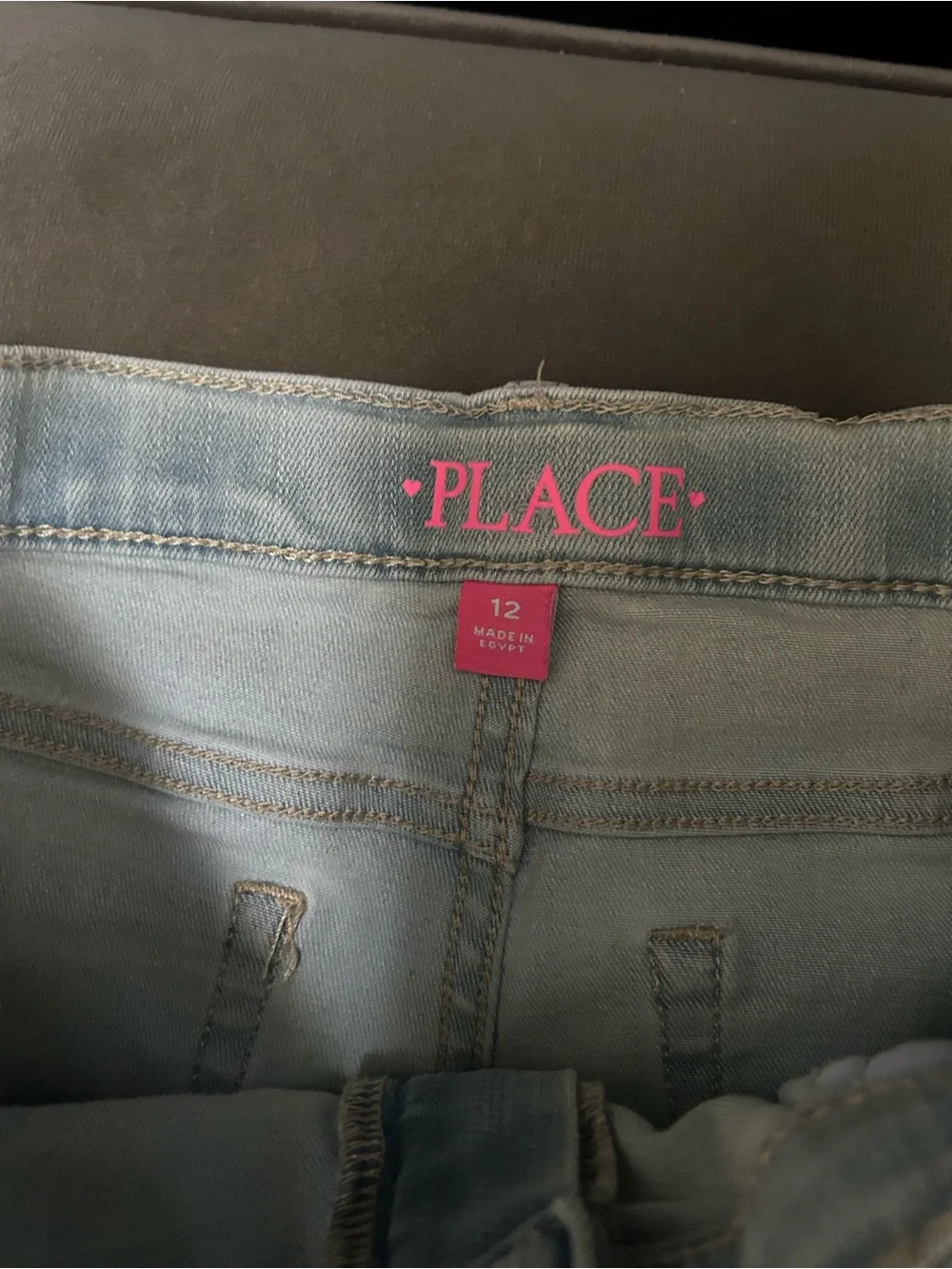 The Children's Place Light Blue Distressed Rolled-Cuff Denim Shorts